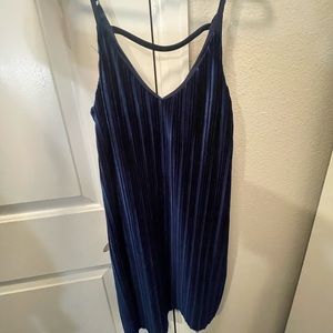Royal blue velvet dress